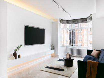led lighting in a modern apartment living room