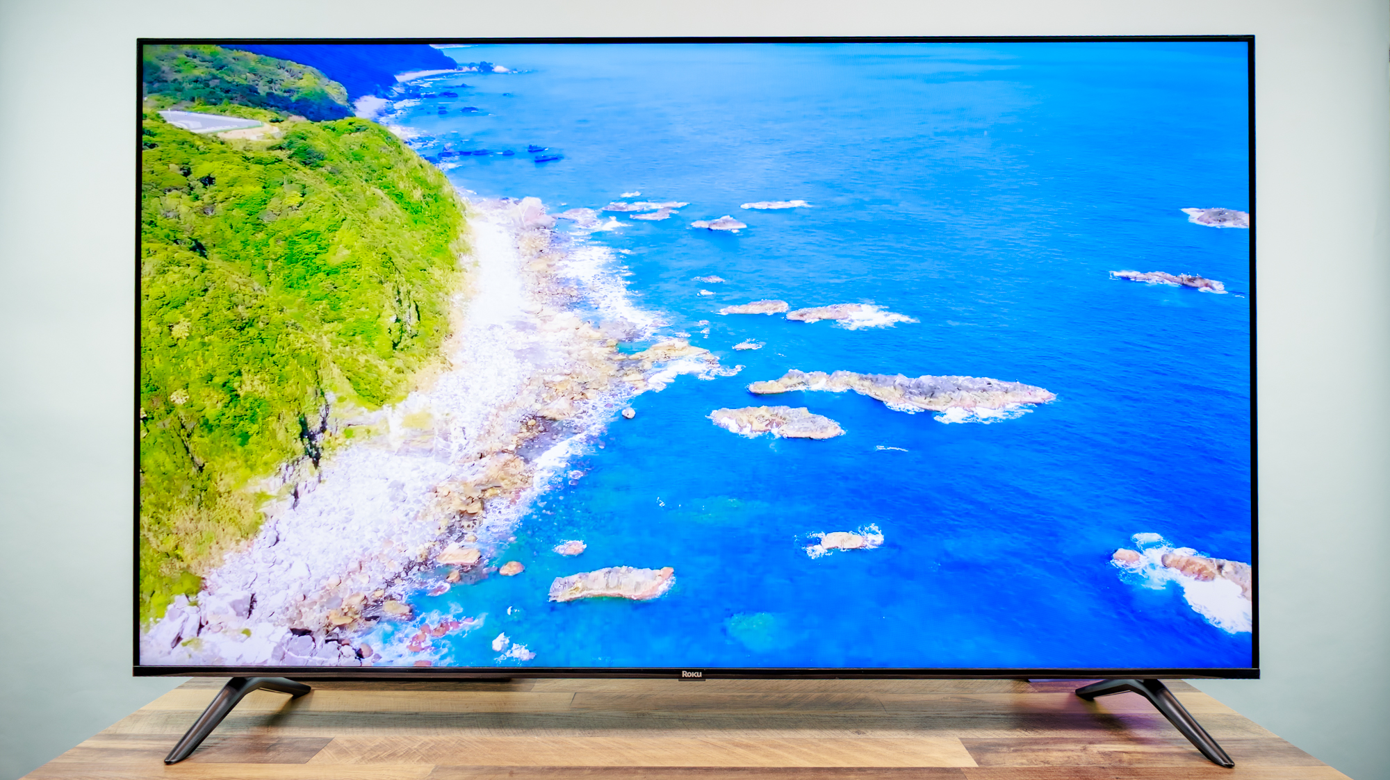 Roku 65-inch Class Select Series 4K QLED (2026) TV on a desk