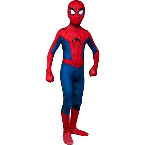Marvel Spider-Man Brand New Day Official Youth Zentai Halloween Costume - Deluxe Two-Way Stretch Spandex With Invisible Zippers and Wrist Openings - L (12-14)