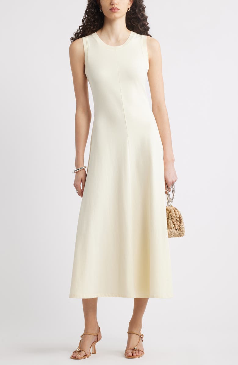 Sleeveless Cotton Blend Dress
