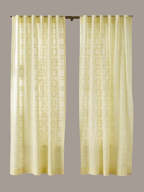 Cotton Eyelet Embroidered Sheer Curtain