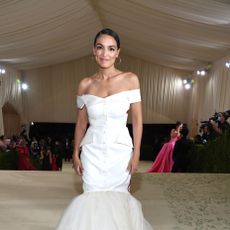 new york, new york september 13 alexandria ocasio cortez attends the 2021 met gala celebrating in america a lexicon of fashion at metropolitan museum of art on september 13, 2021 in new york city photo by kevin mazurmg21getty images for the met museumvogue