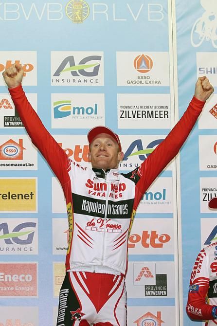 Klaas Vantornout on the podium
