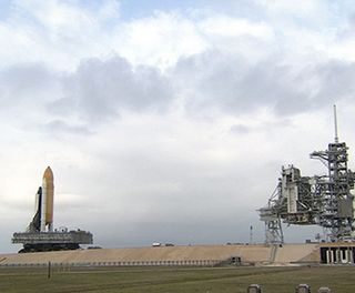 Hubble-Saving Space Shuttle Moves to Launch Pad