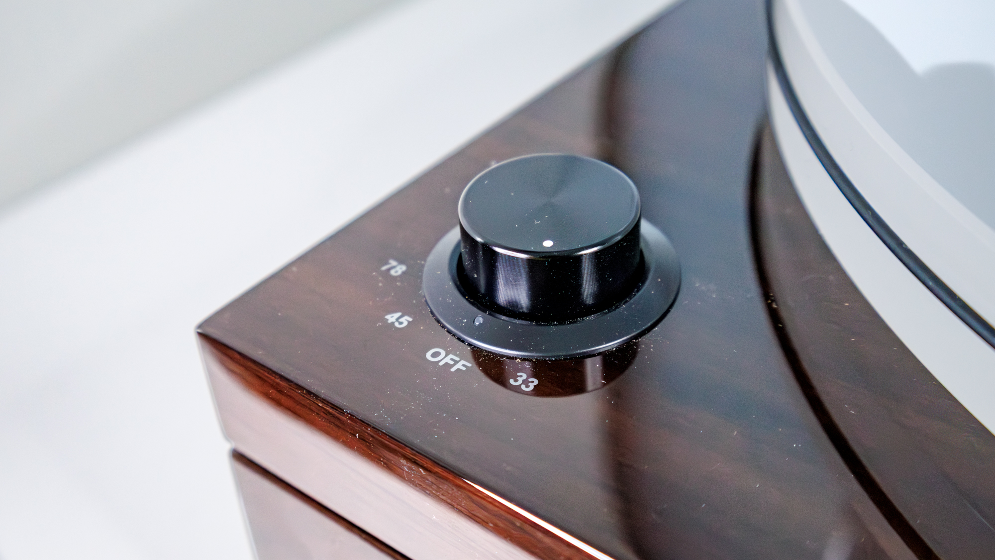 Fluance RT87 turntable on a white table