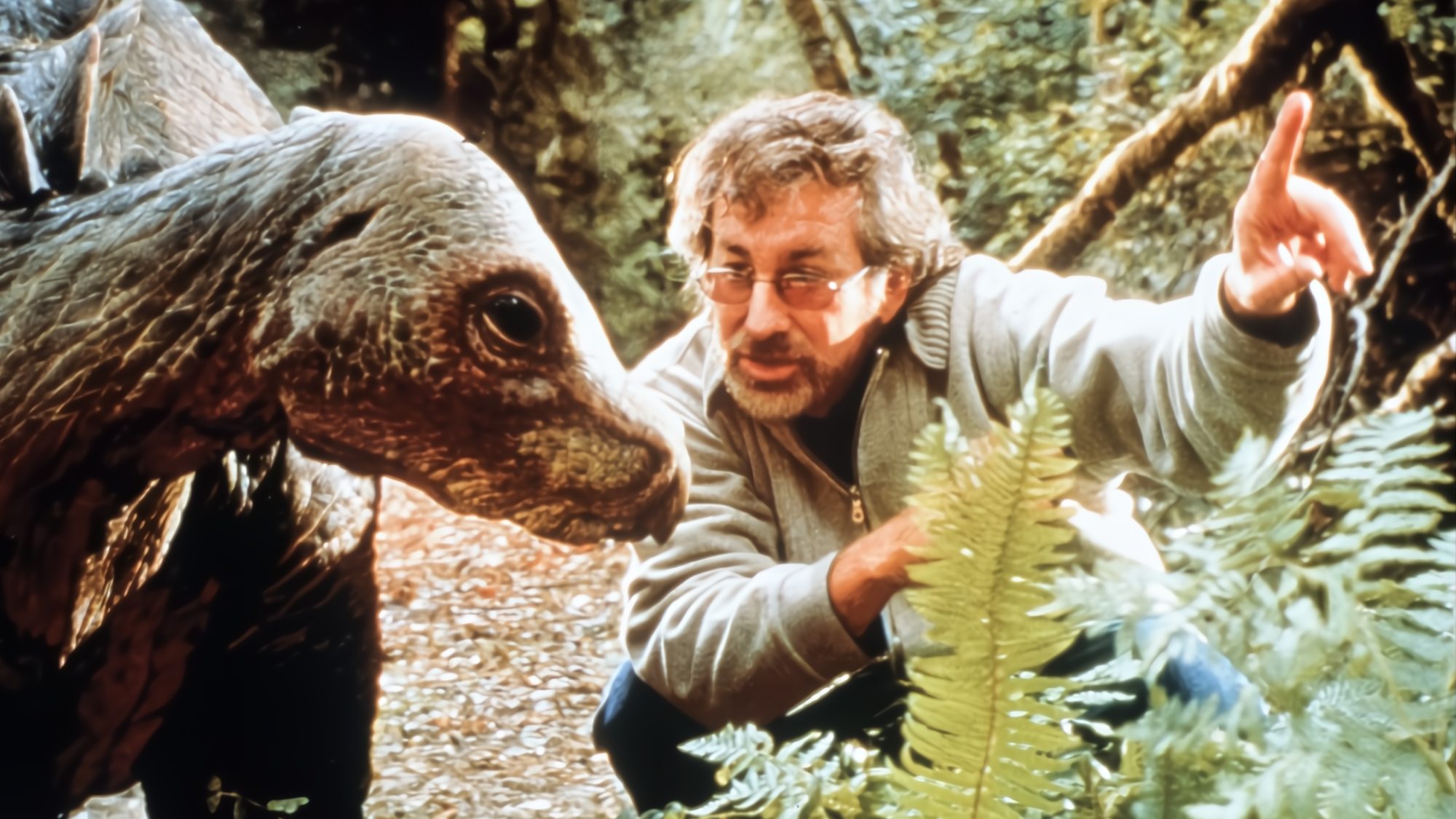 Steven Spielberg directing Jurassic Park