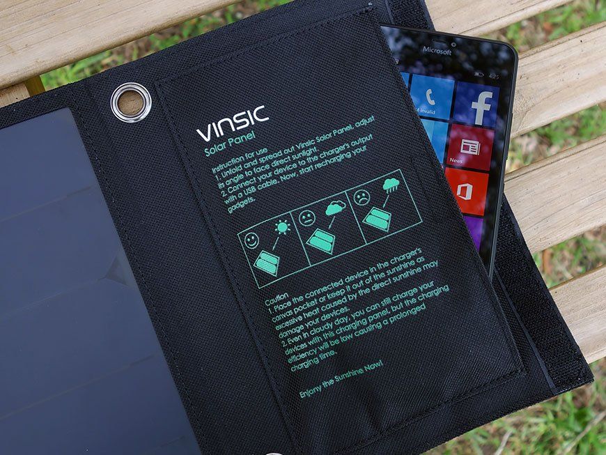 Vinsic 14W Dual-USB Solar Panel Charger