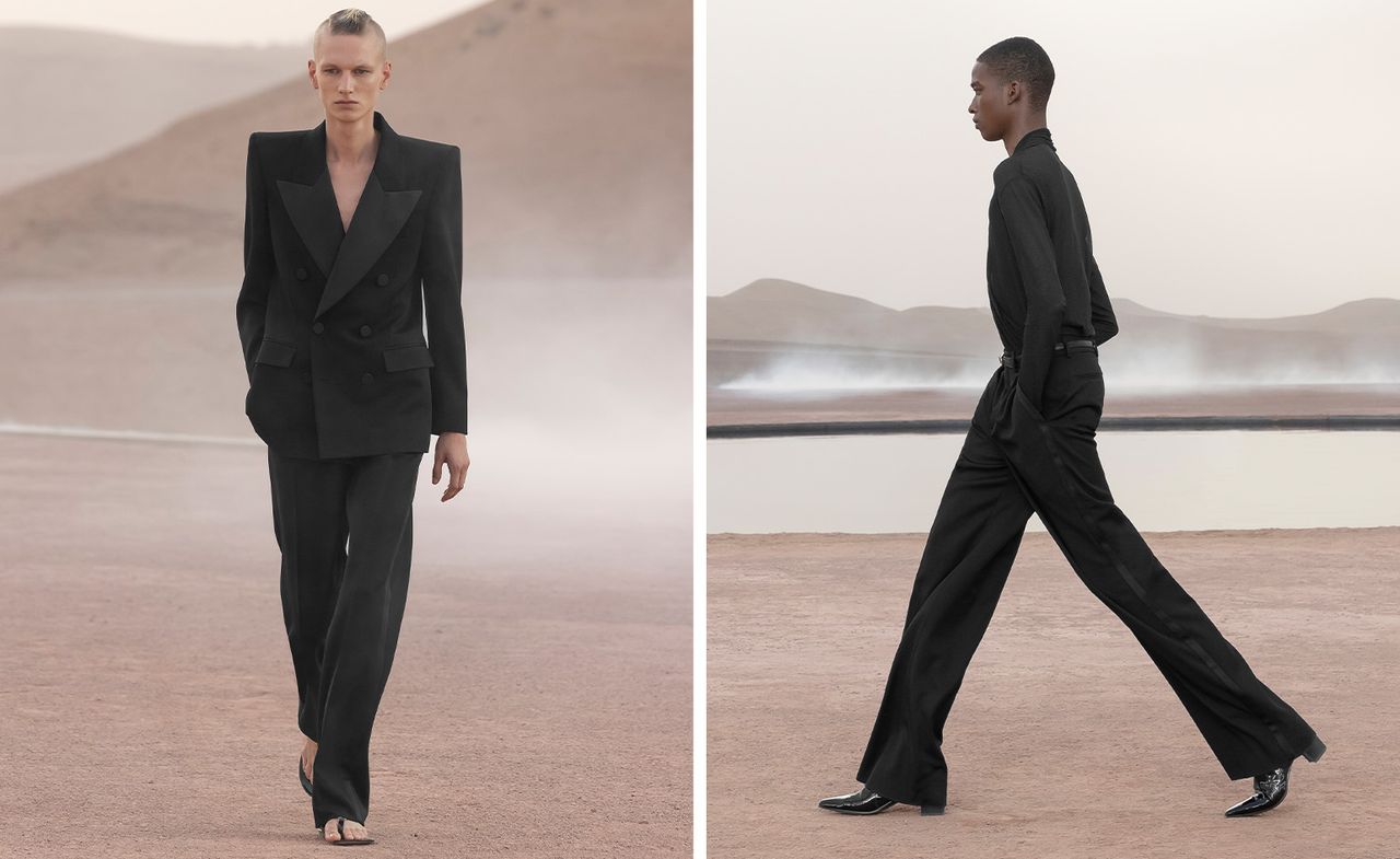 Morocco’s Agafay desert provides the backdrop for Saint Laurent’s latest menswear collection