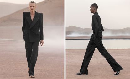 Morocco’s Agafay desert provides the backdrop for Saint Laurent’s latest menswear collection