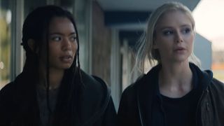 Jaz Sinclair as Marie and Erin Moriarty as Annie in Gen V season 2