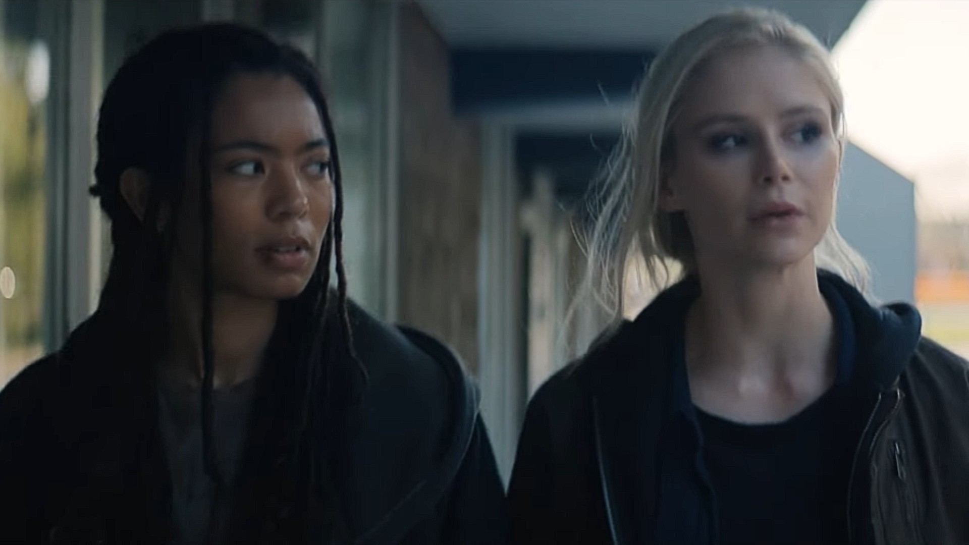 Jaz Sinclair as Marie and Erin Moriarty as Annie in Gen V season 2