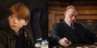 Rupert Grint as Ron Weasley in Harry Potter and then as Inspector Crome in The ABC Murders