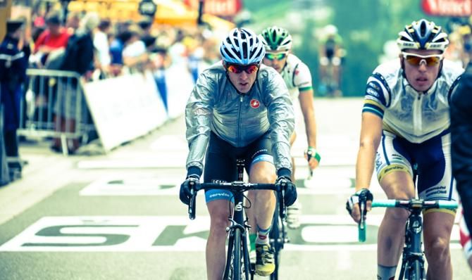 Dan Martin crosses the finish line in 129th position after a hard day on the road.