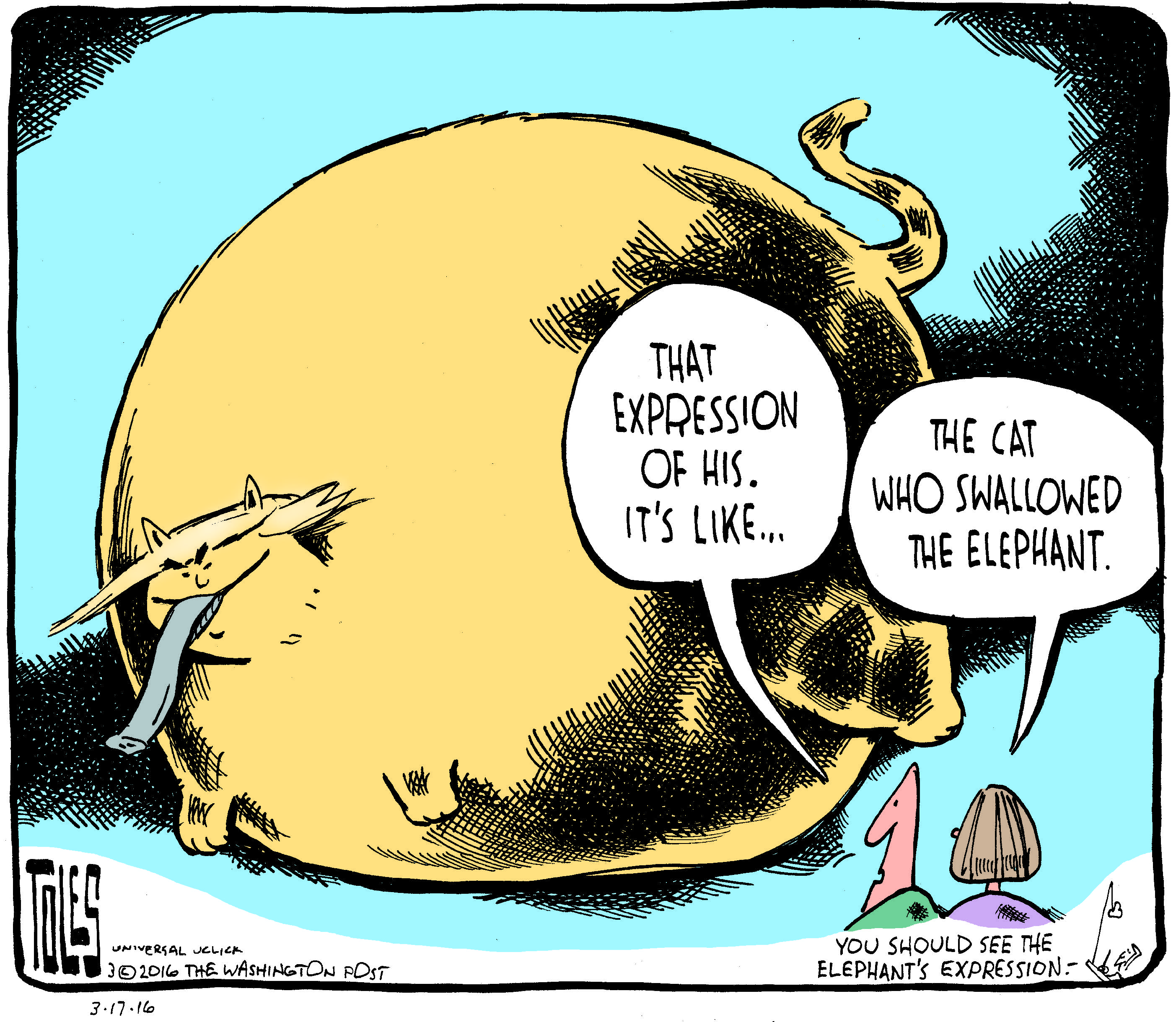 Political Cartoon U.S. Trump 2016
