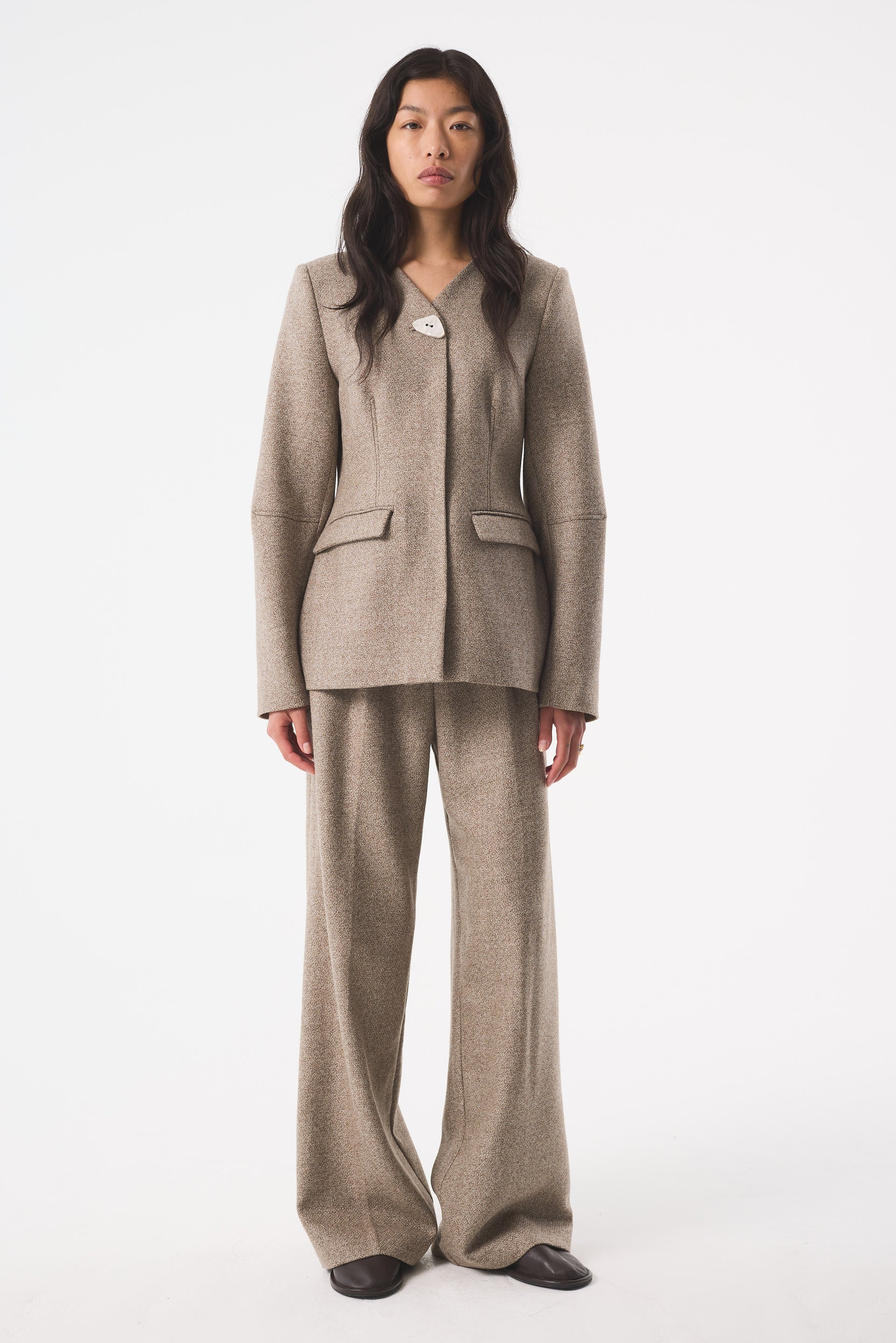 Elsie Undyed Brown Jacket - Brown Undyed / 6