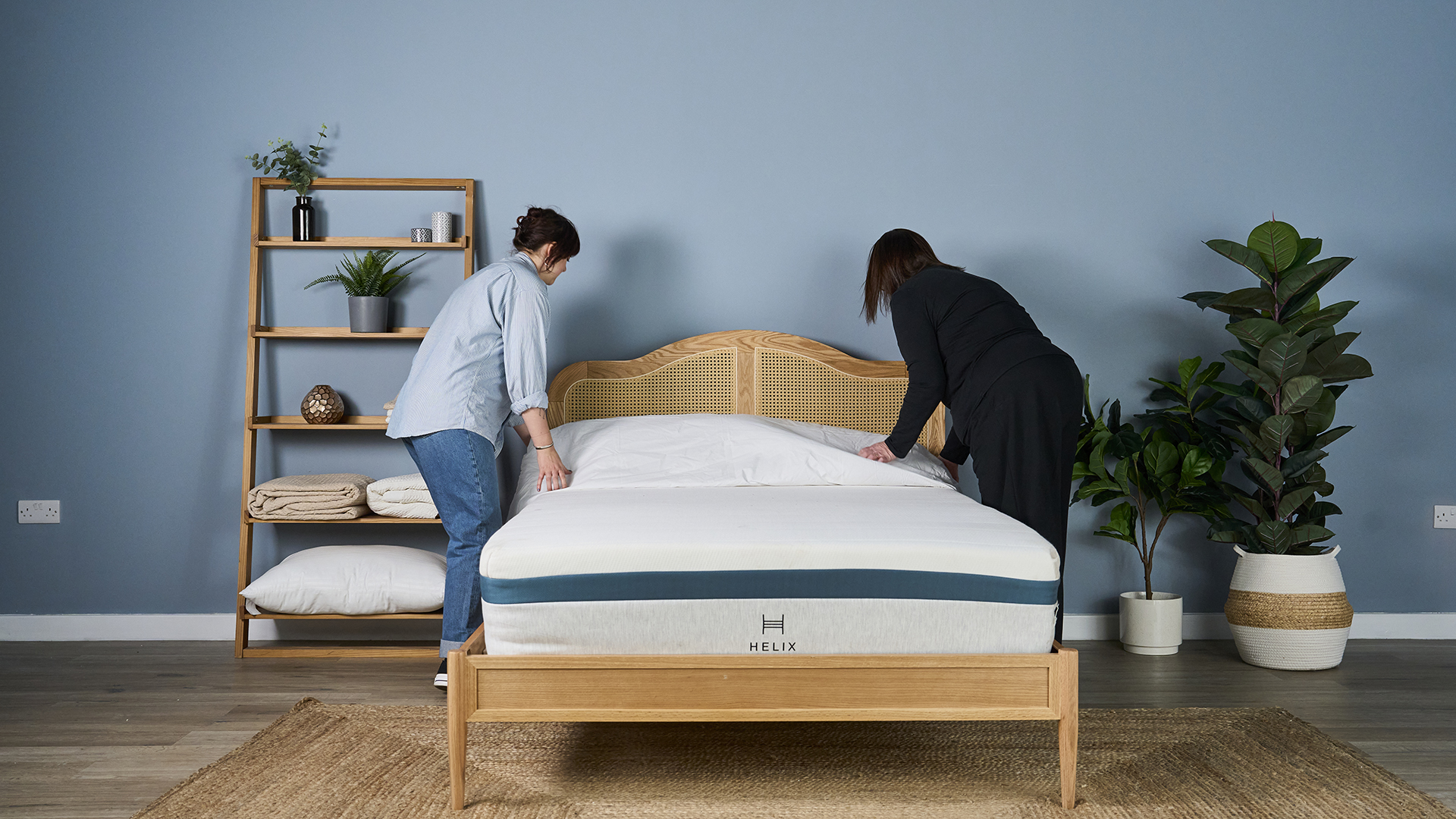 The Tom&#039;s Guide Sleep Team stripping a bed