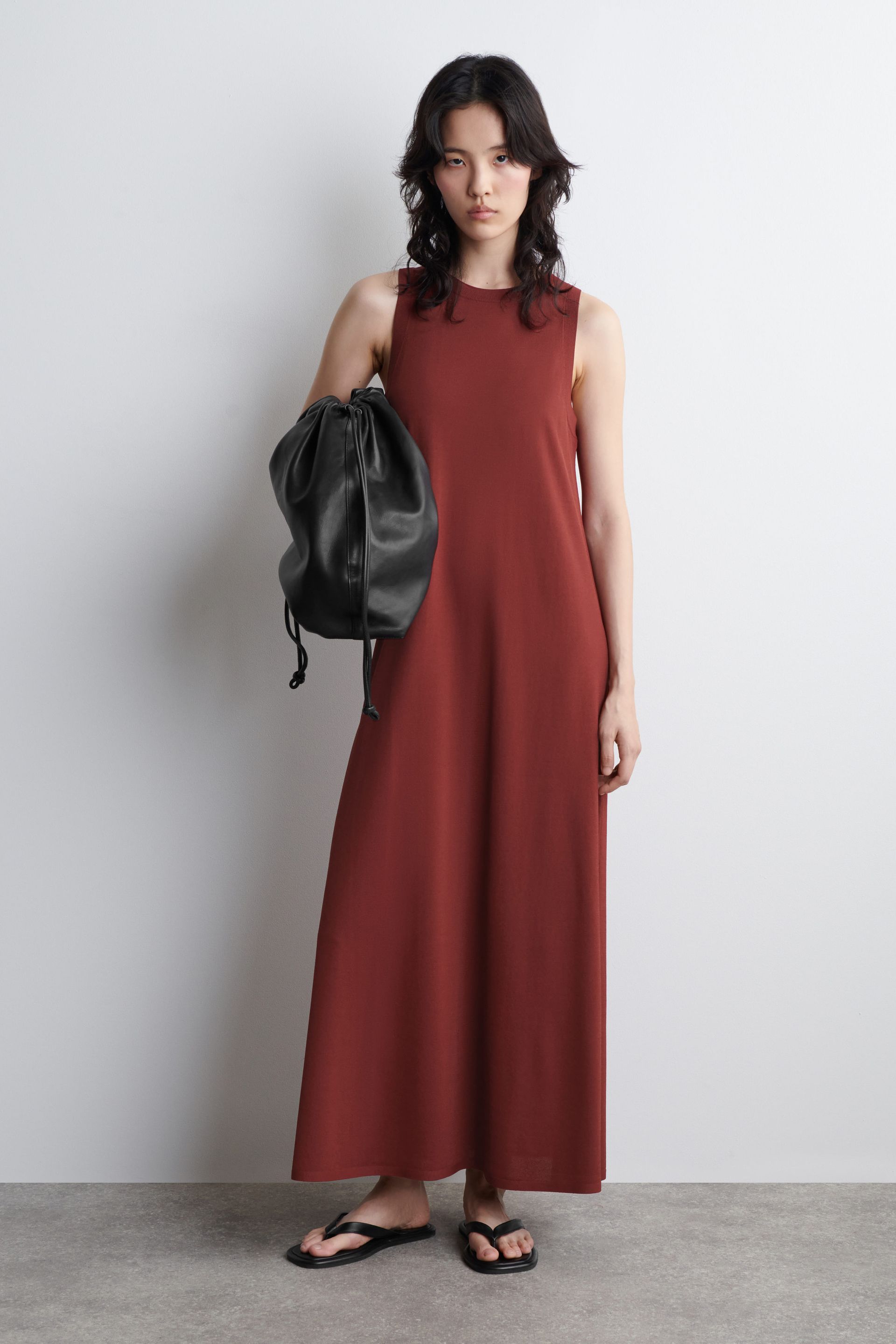 Sleeveless Knitted Midi Dress