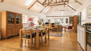 The Hayloft’s kitchen and dining area