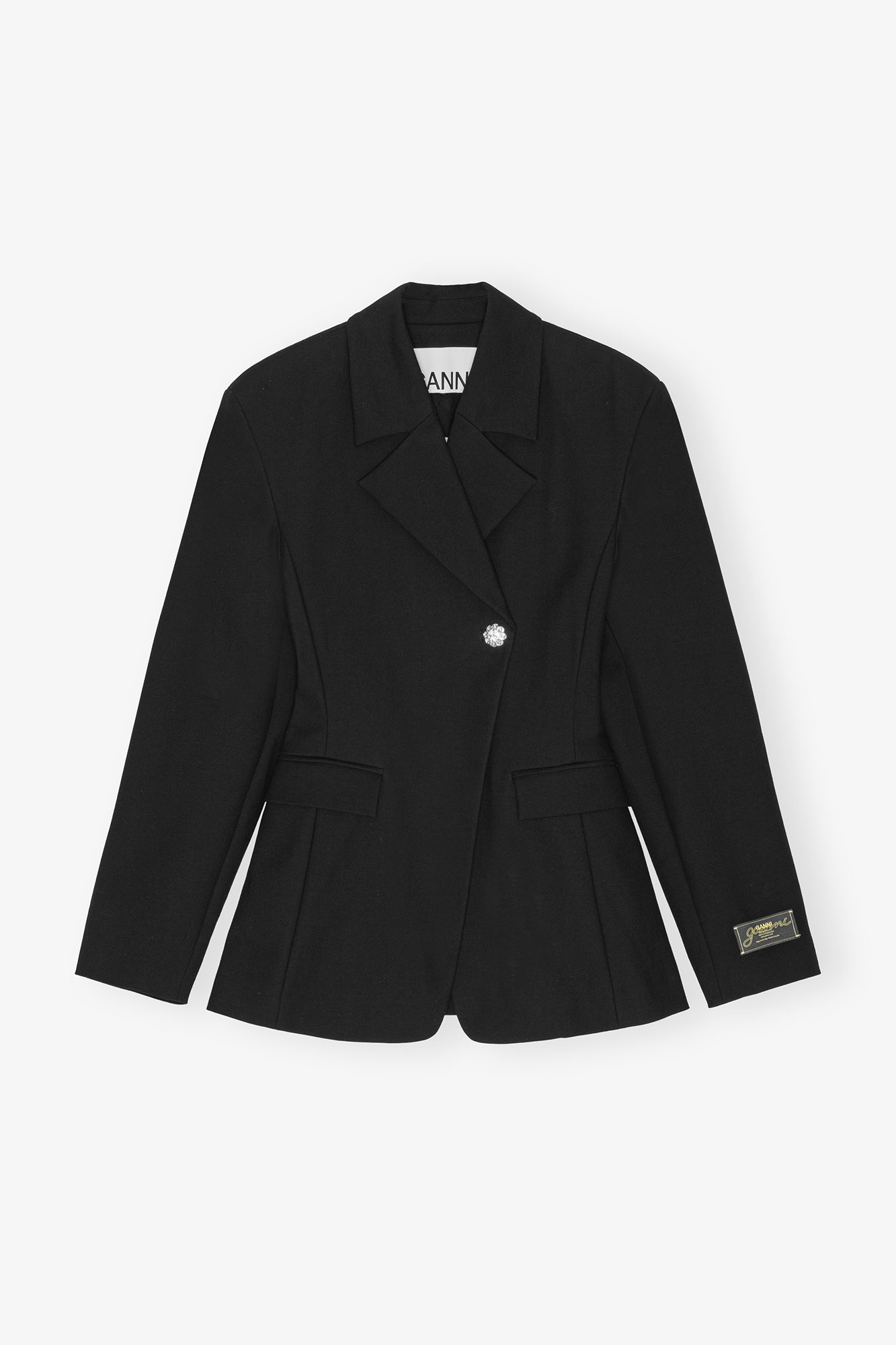 Black Heavy Cotton Tailoring Blazer