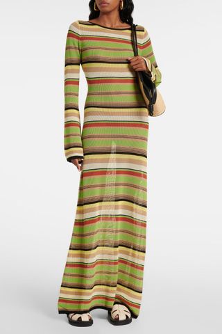 Coastline Striped Maxi Dress