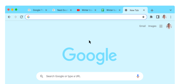 Atajo de @tabs de Google Chrome en la barra de direcciones.