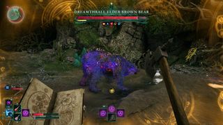 A Dreamthrall bear boss fight in Avowed