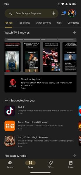Google Play Store color hue