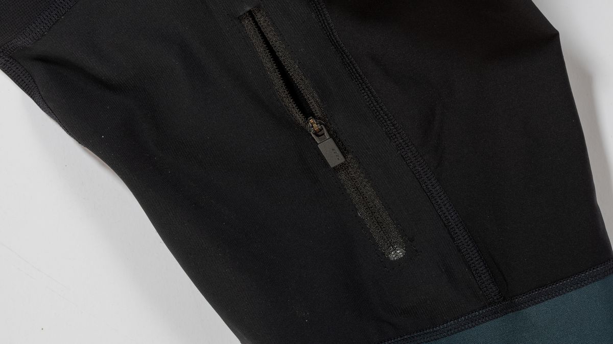 MAAP Alt Road Cargo bib shorts detail of zippered pocket