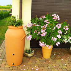 Rainwater Tank Water Butt Plastic Container Garden Storage Barrel 210 