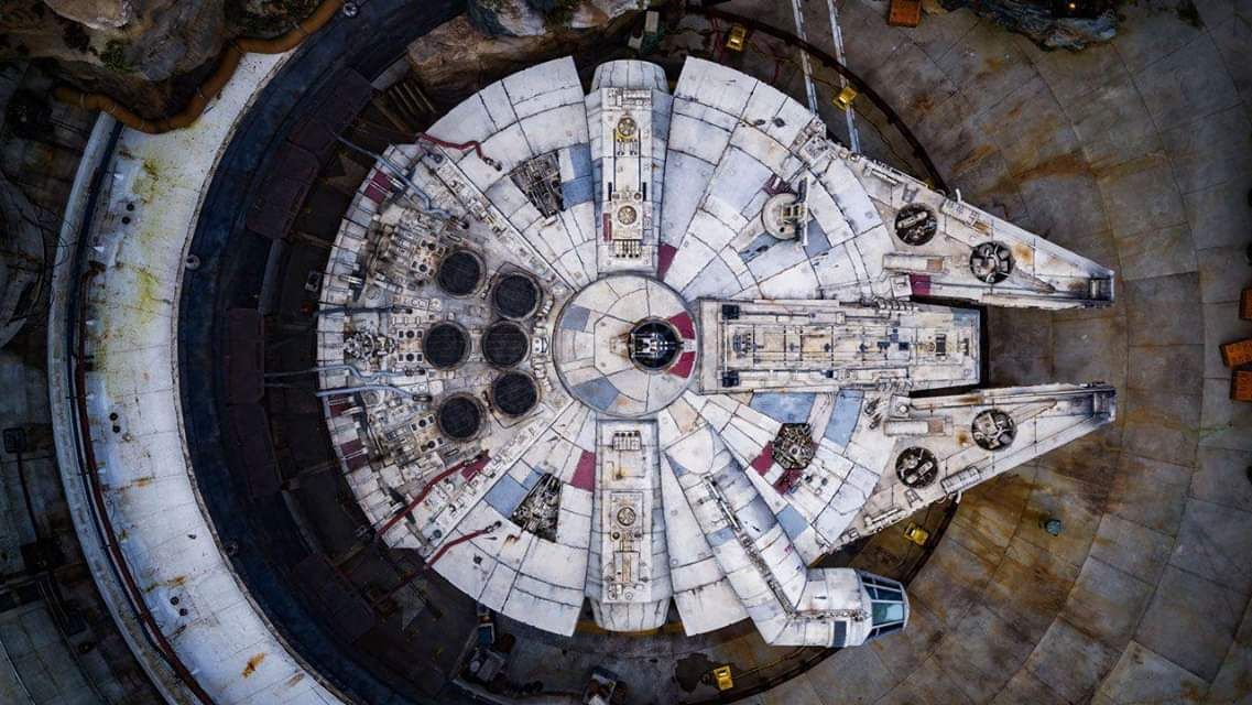 The Millennium Falcon, the crown jewel of Disney&#039;s new Star Wars Galaxy&#039;s Edge. 