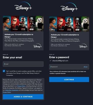 Disney+ screenshots
