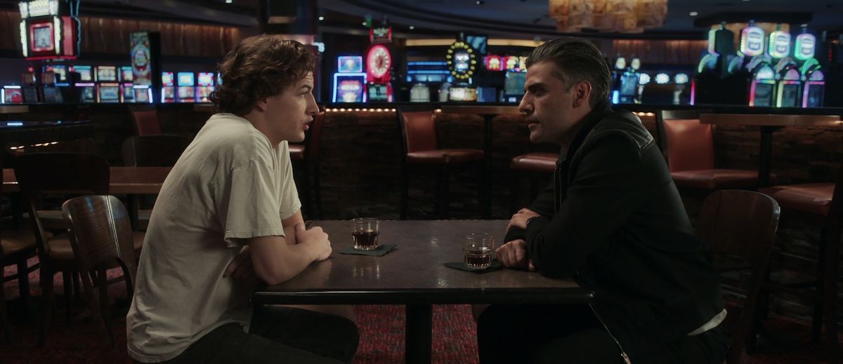 In &#039;The Card Counter,&#039; professional gambler William Tell (Oscar Isaac) meets a restless young man (Tye Sheridan) with unexpected connections to his troubled past. 