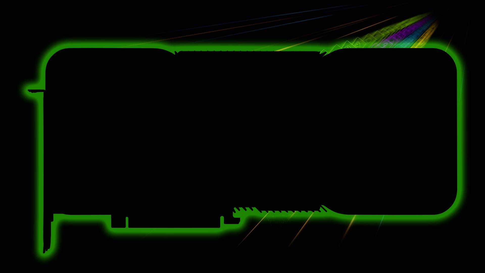 A mystery Nvidia graphics card drawn as a outline