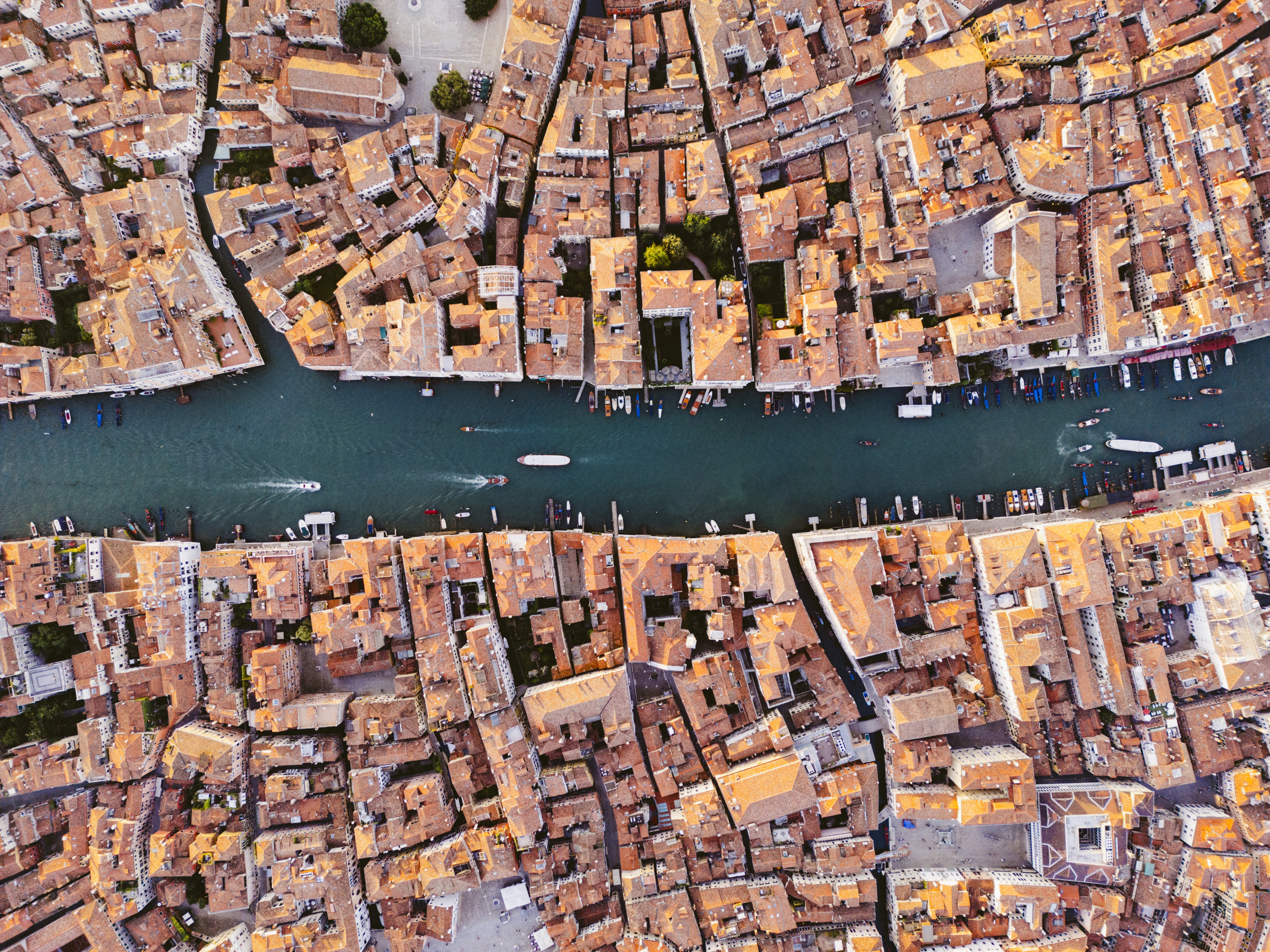 Aerial photograph of Venice