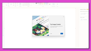 A screenshot of the Microsoft Paint Image Creator function