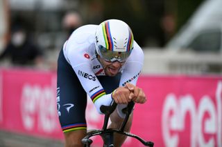 SAN BENEDETTO DEL TRONTO ITALY MARCH 16 Filippo Ganna of Italy and Team INEOS Grenadiers during the 56th TirrenoAdriatico 2021 Stage 7 a 101km Individual Time Trial stage from San Benedetto del Tronto to San Benedetto del Tronto ITT TirrenoAdriatico on March 16 2021 in San Benedetto del Tronto Italy Photo by Tim de WaeleGetty Images