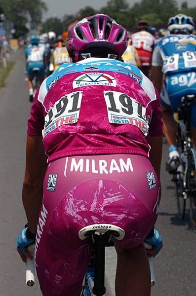 Alessandro Petacchi (Milram) rides in stage 11.
