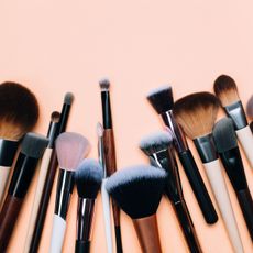 the best makeup brushes on a cream background