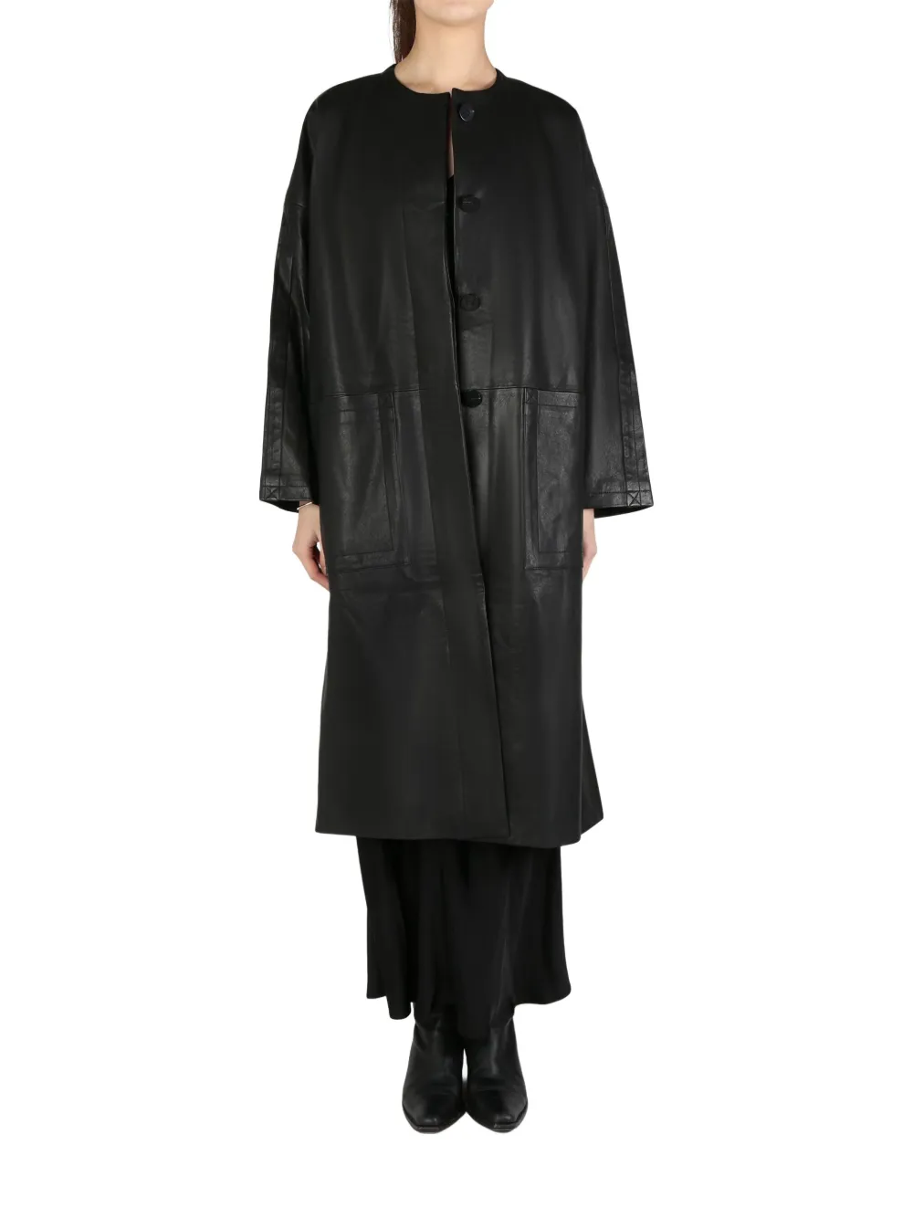 Atelier New York Leather Coat | S