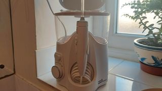 waterpik ultra water flosser being tested by Live Science contributor Lou Mudge
