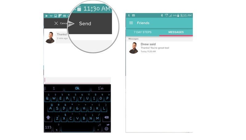 tap send, tap messages tap to see all messages
