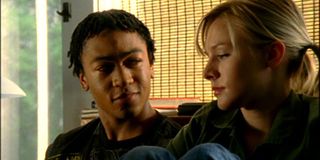 Percy Daggs III and Kristen Bell in Veronica Mars