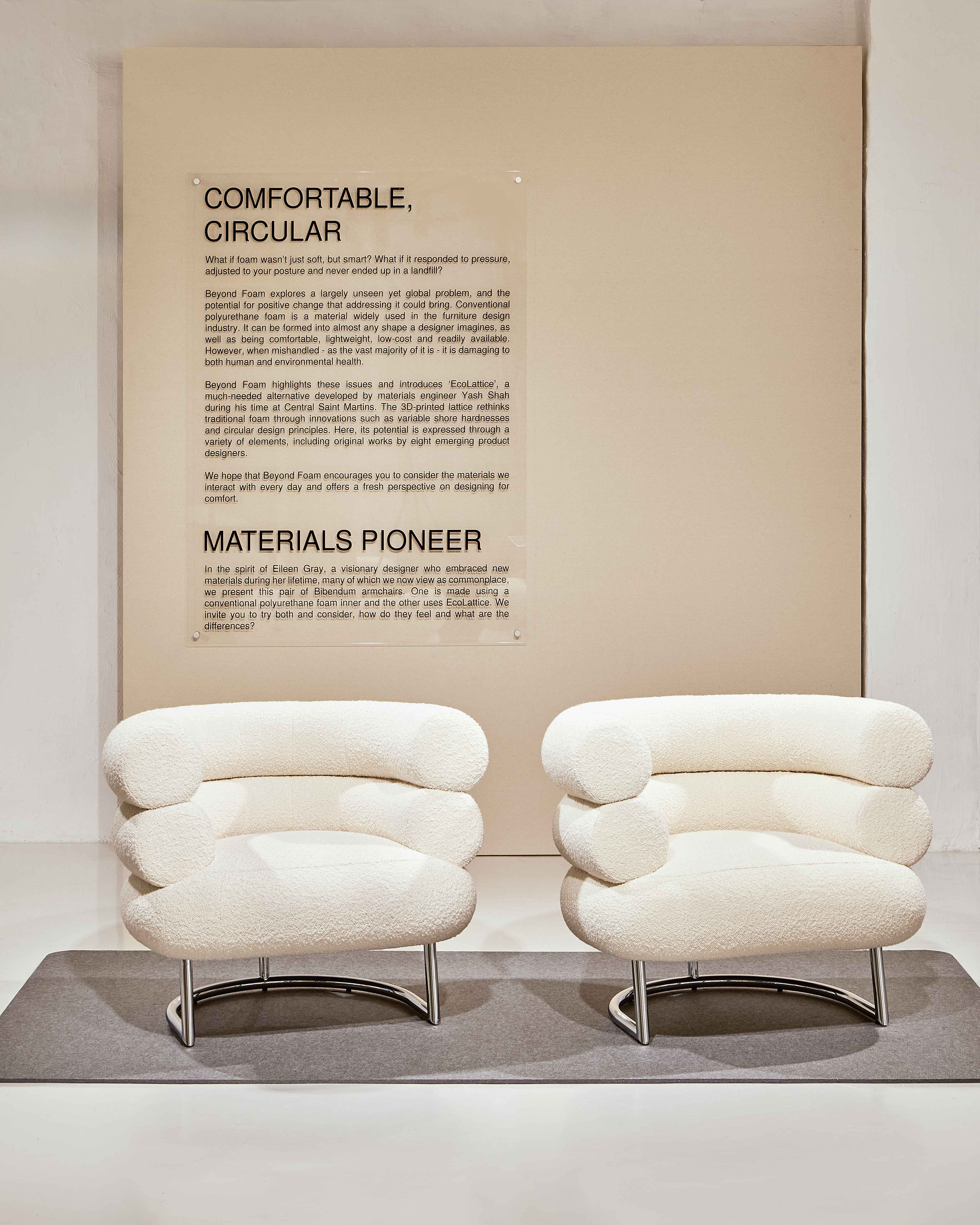 Chair design with soft upholstery
