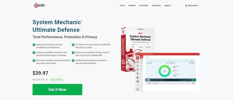 Iolo System Mechanic Ultimate Defense (7 Tools In 1) - DISC Only, No Box, For Windows 2 thumbnail image