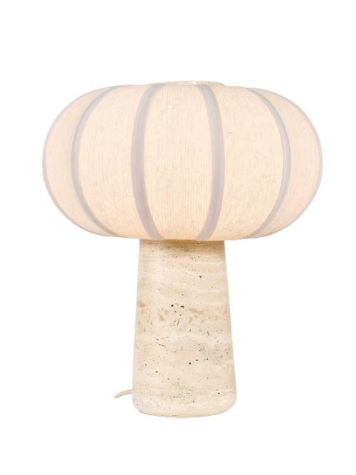 Travertine Pumpkin Table Lamp