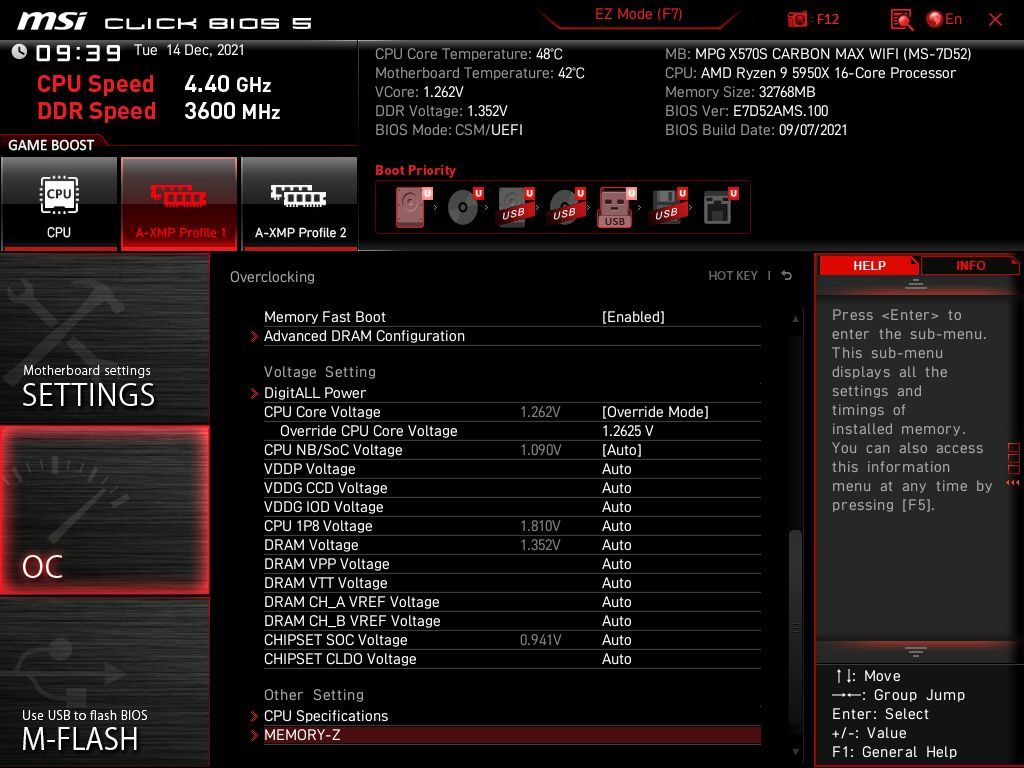 MSI X570S Carbon EK X