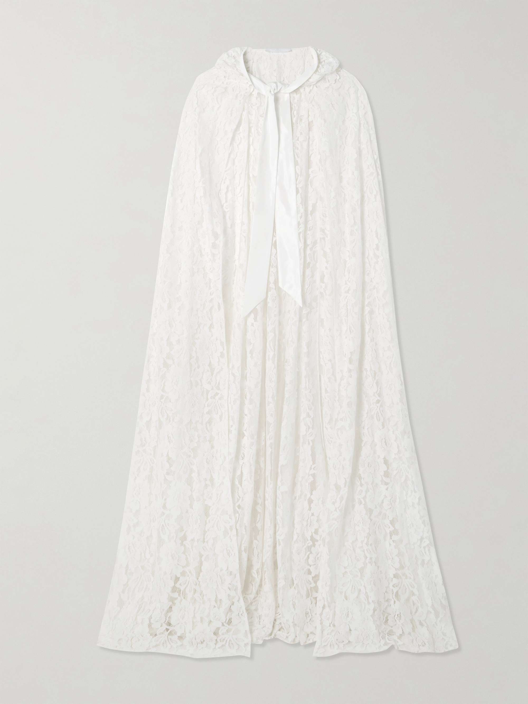 Dean Hooded Twill-Trimmed Lace Cape