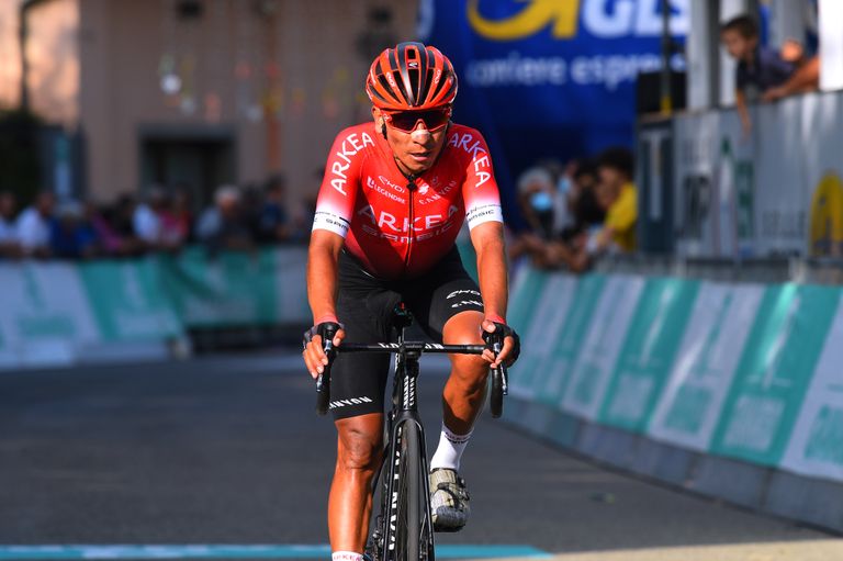 Nairo Quintana finishing the Giro dell'Emilia 2021