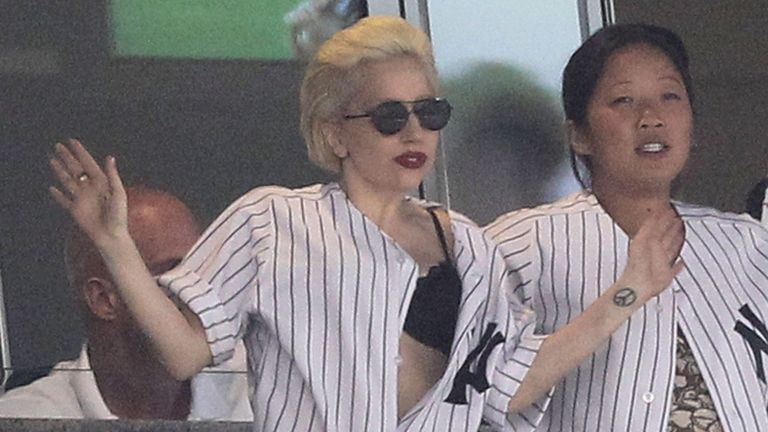 Lady Gaga in Yankee Shirt