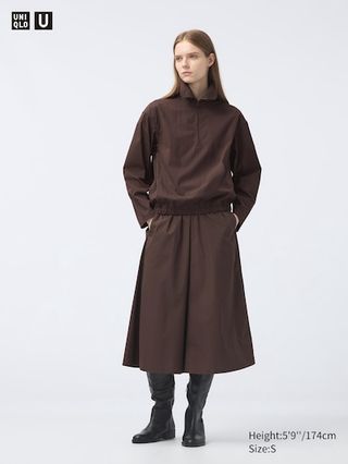 Uniqlo, Cotton Blend Volume Skirt